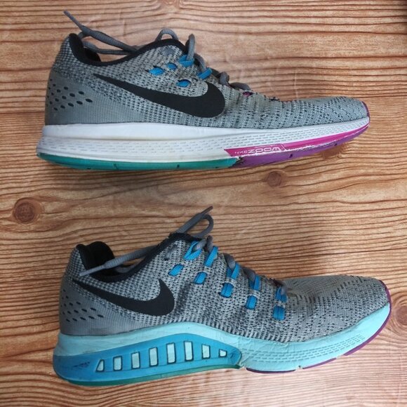 Nike Women's Air Zoom Structure 19 Gray Running Shoe sneakers size 9.5 - Picture 5 of 11